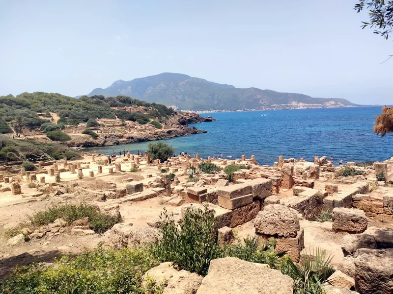 Roman ruins of Tipaza along the Mediterranean shore